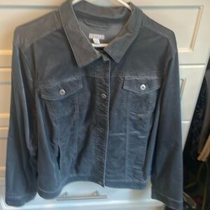 J Jill blue/silver velvet jacket